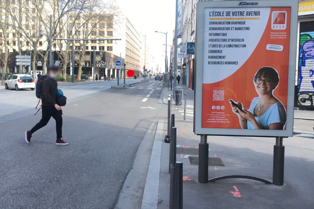 Campagne affichage Ecole AFIP Formations avec JCDECAUX