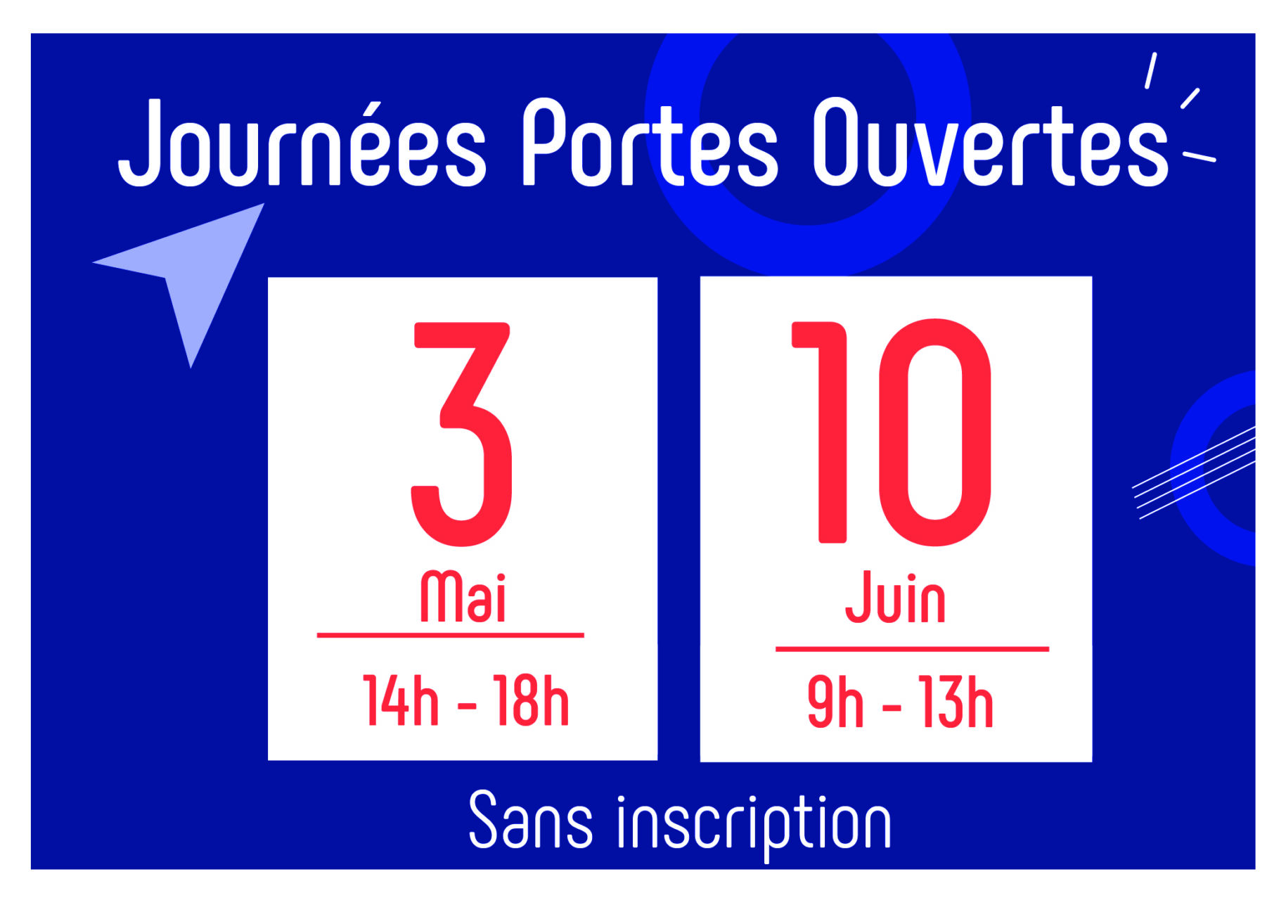 Afip evenements jpo 3 mai 10 juin